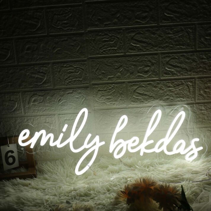 Emily Bekdas White Neon Sign