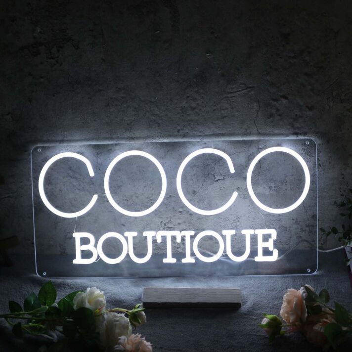 Coco Boutique White Neon Sign