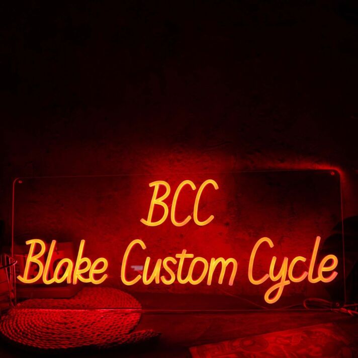 BCC Blake Custom Cycle Orange Neon Sign