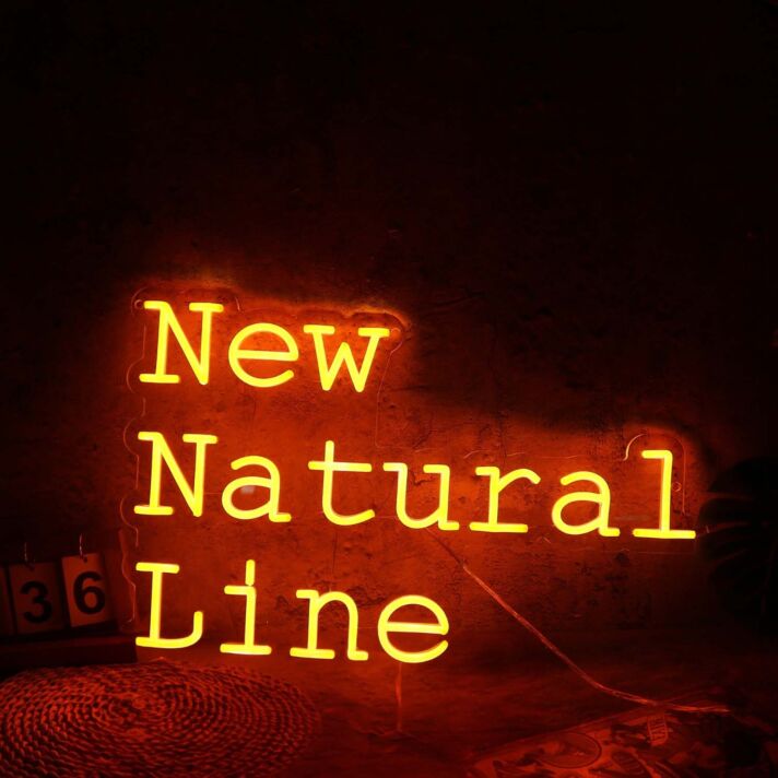 New Natural Line Orange Neon Sign