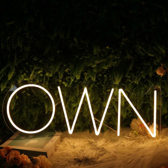 OWN Yellow Neon Sign
