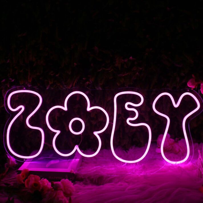Zoey Pink Neon Sign