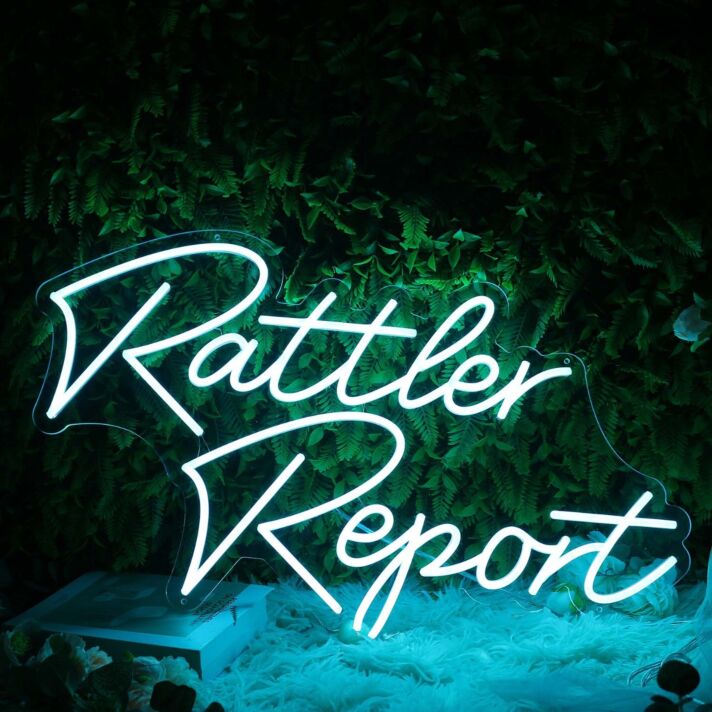 Ratter Report Blue Neon Sign