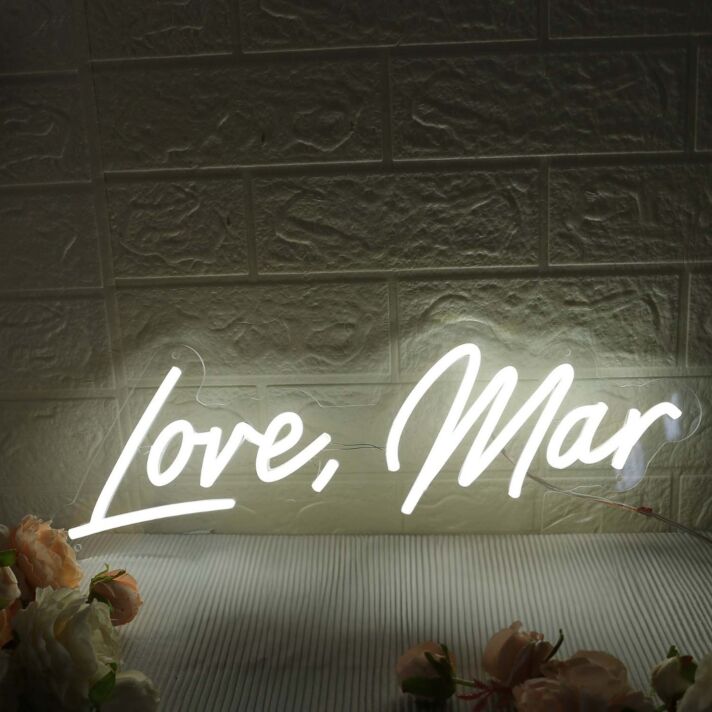 Love Mar White Neon Sign