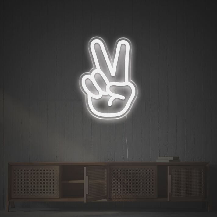 Victory Gesture LED Neon Sign