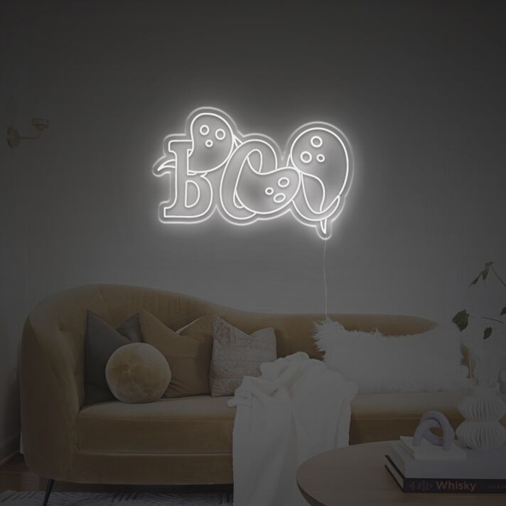 Boo For Halloween LED Neon Sign