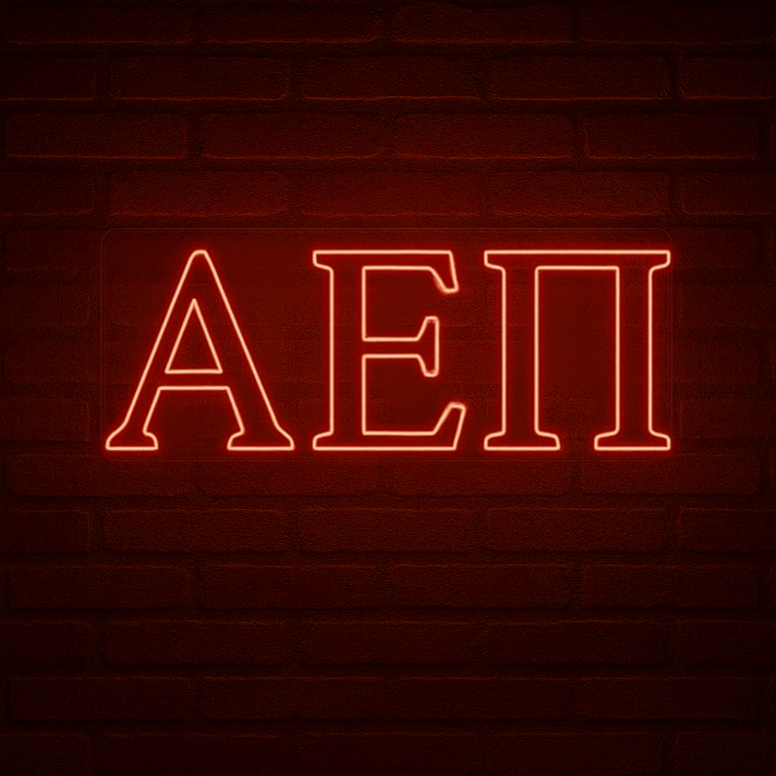 Alpha Epsilon Pi ΑΕΠ LED Neon Sign Ideal for Campus Pride and Fraternity Decor