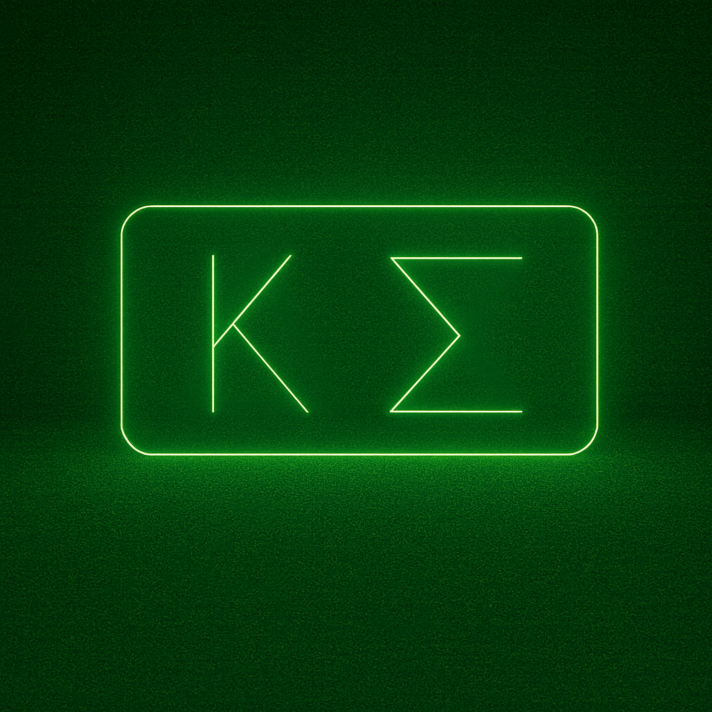 Kappa Sigma ΚΣ LED Neon Sign Ideal for Campus Pride and Fraternity Decor