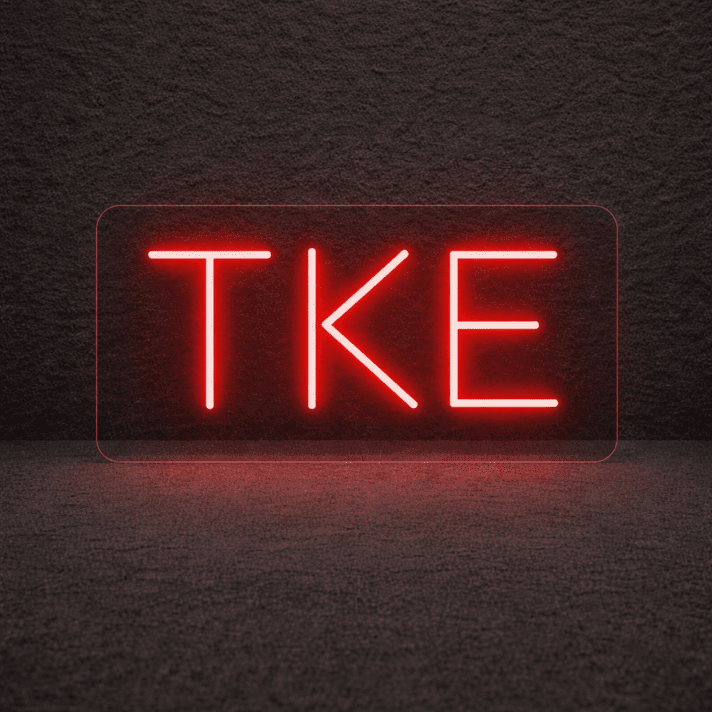 Tau Kappa Epsilon ΤΚΕ LED Neon Sign Celebrating Brotherhood and Commitment