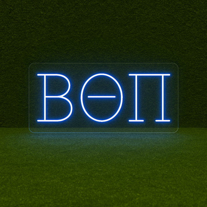 Beta Theta Pi ΒΘΠ LED Neon Sign Celebrating Brotherhood and Lifelong Friendship