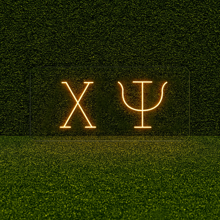 Chi Psi ΧΨ LED Neon Sign Celebrating Brotherhood and Tradition