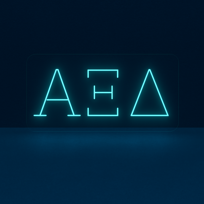Alpha Xi Delta ΑΞΔ LED Neon Sign Ideal for Campus Pride and Sorority Decor