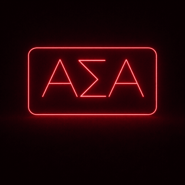 Alpha Sigma Alpha ΑΣΑ LED Neon Sign Celebrating Sisterhood and Excellence