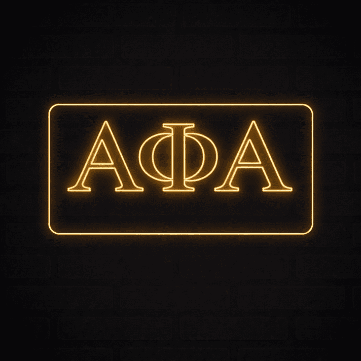 Alpha Phi Alpha ΑΦΑ LED Neon Sign Celebrating Brotherhood and Excellence