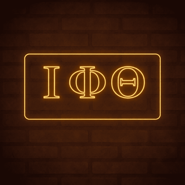 Iota Phi Theta ΙΦΘ LED Neon Sign Celebrating Brotherhood and Leadership