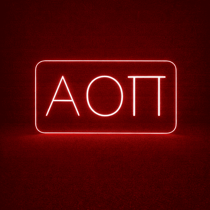 Alpha Omicron Pi ΑΟΠ LED Neon Sign Celebrating Sisterhood and Service