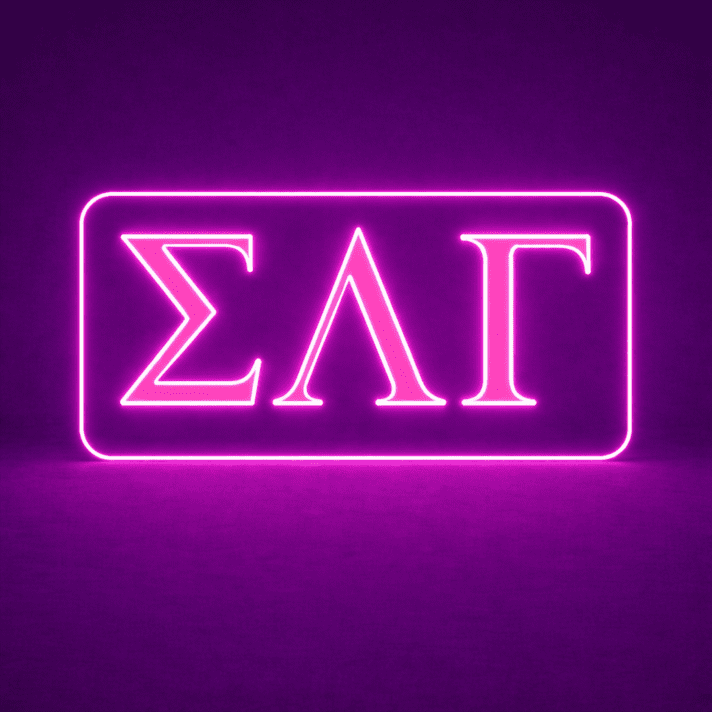 Sigma Lambda Gamma ΣΛΓ LED Neon Sign Celebrating Sisterhood and Empowerment