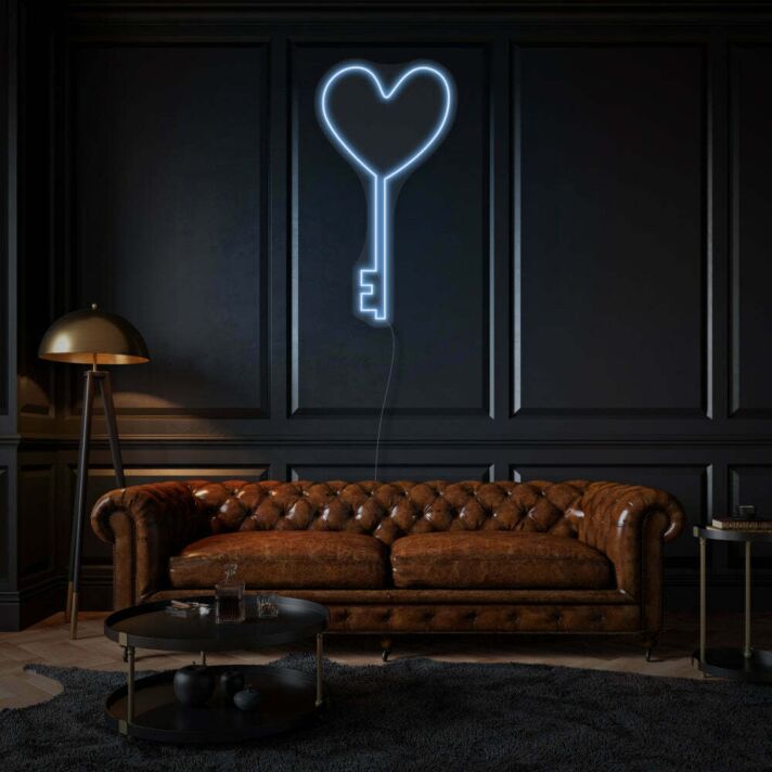 Heart Key LED Neon Sign