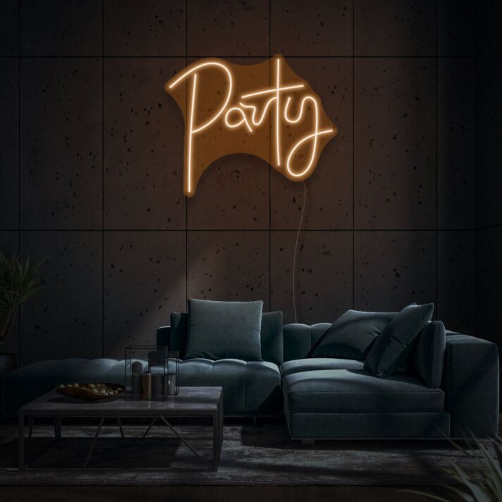 Party Neon Lettering Fun and Festive Atmosphere