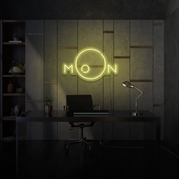 Moon Custom Made Neon Light Lunar Beauty and Mystery