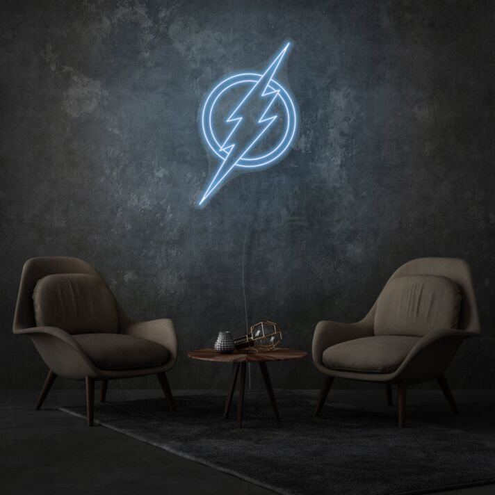 Superhero Neon Sign Celebrating Iconic Characters and Virtues