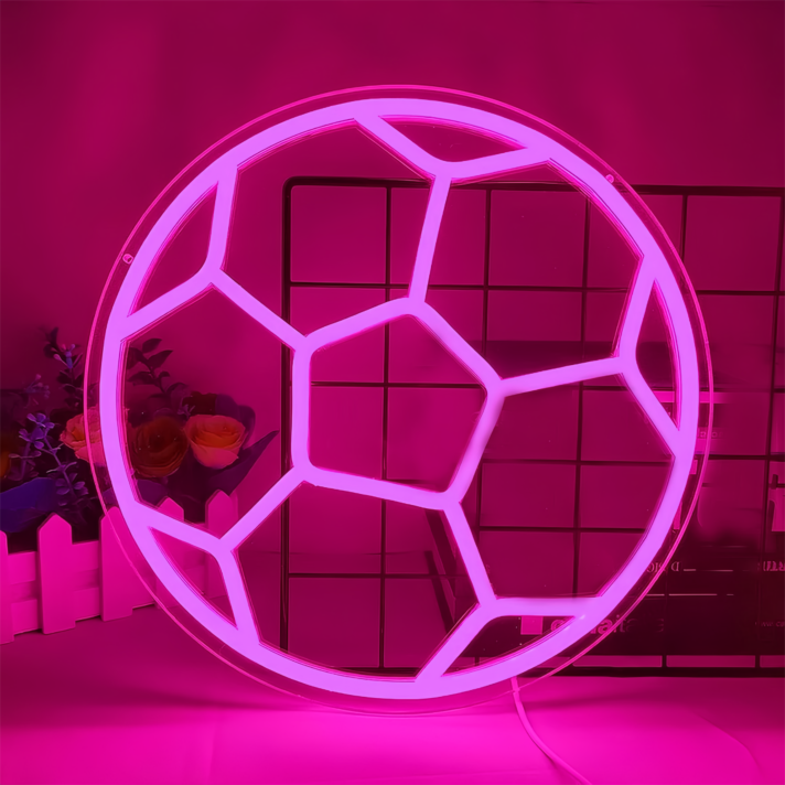 Score Every Goal Neon Soccer Ball Sign