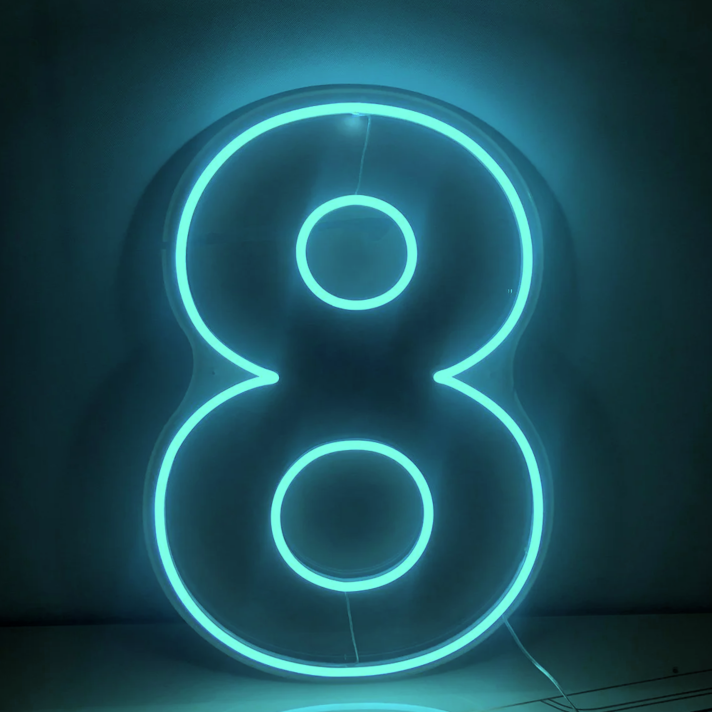 Number 8  LED Neon Sign