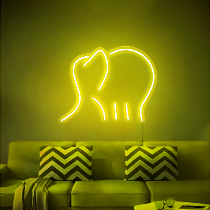 Elegant Elephant Neon Light