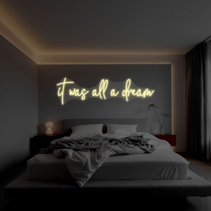 'It was all a dream3' neon sign