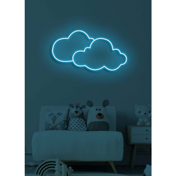 Clouds Neon Daydream and Serenity in Soft Glow