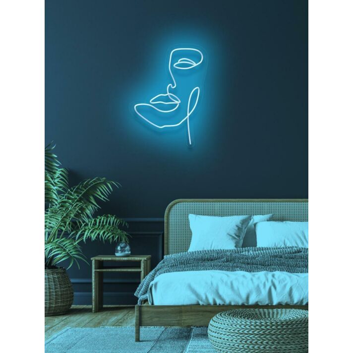 Face Neon Art Exploring Identity and Expression