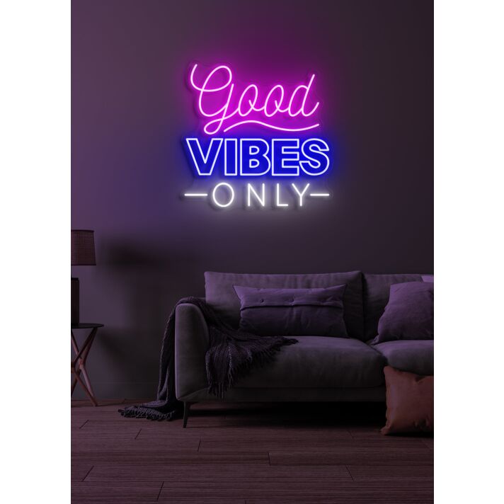 Good Vibes Only Neon Radiating Positivity and Cheer
