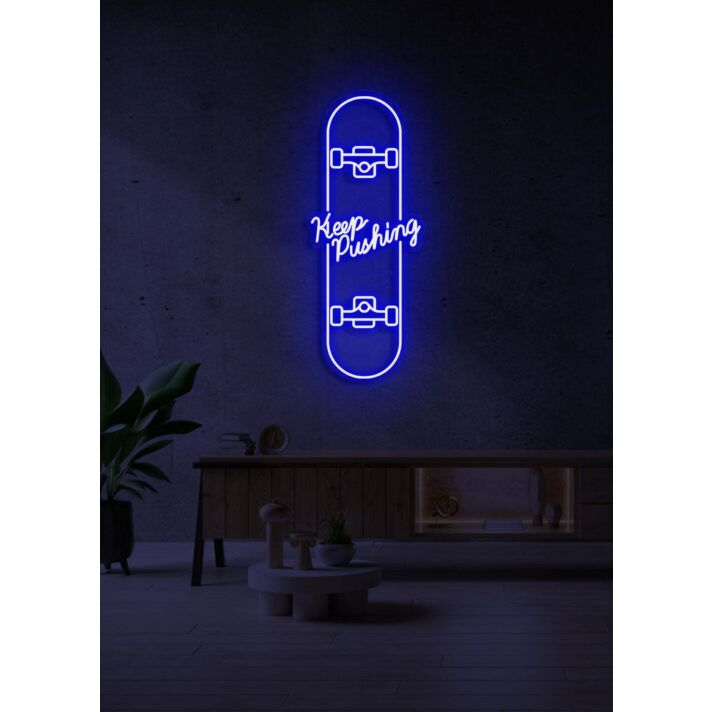 Keep Pushing LED Neon Inspiration for Determination and Resilience