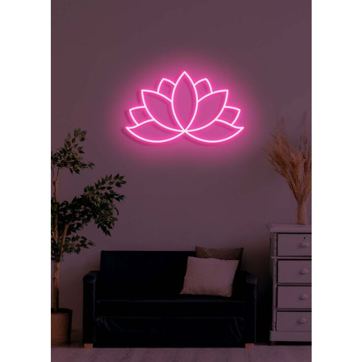 Lotus Neon Enlightenment and Purity in Radiant Form