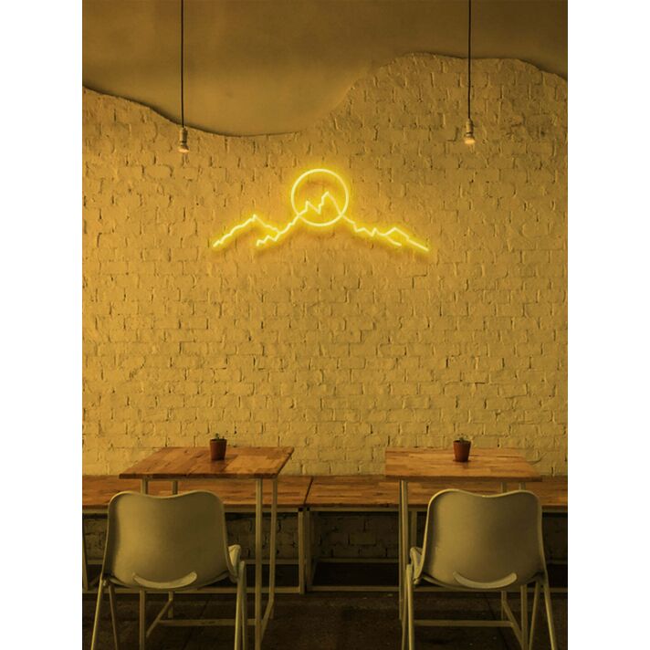 Mountain sunrise Neon Inspiration with Every Rising Sun