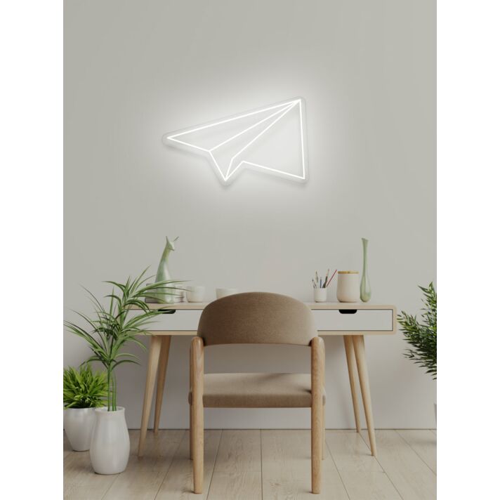 Paper plane Neon Dreams of Flight and Freedom