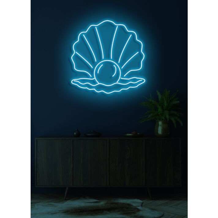 The Pearl Neon Skilt Elegant Glow Symbolizing Rarity and Beauty