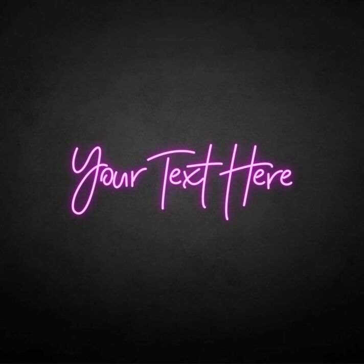 'You write here' neon sign