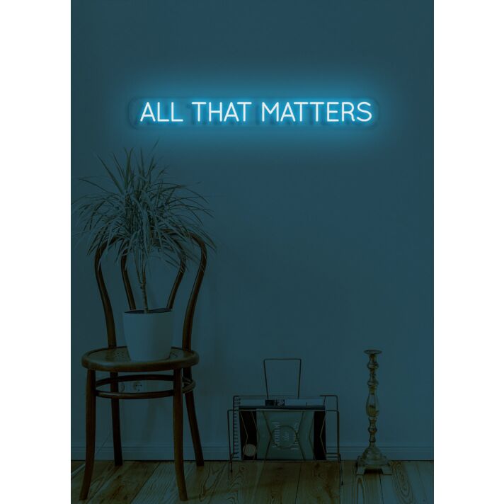All that matters Neon Reflecting on What's Truly Important in Life