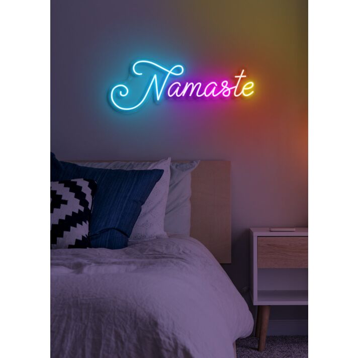 Namaste Neon Graceful Expression of Respect and Spirituality, Ideal for Yoga Studios