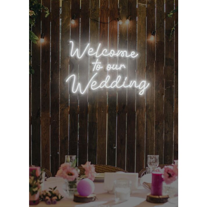 Welcome to our Wedding Neon Gateway to Love