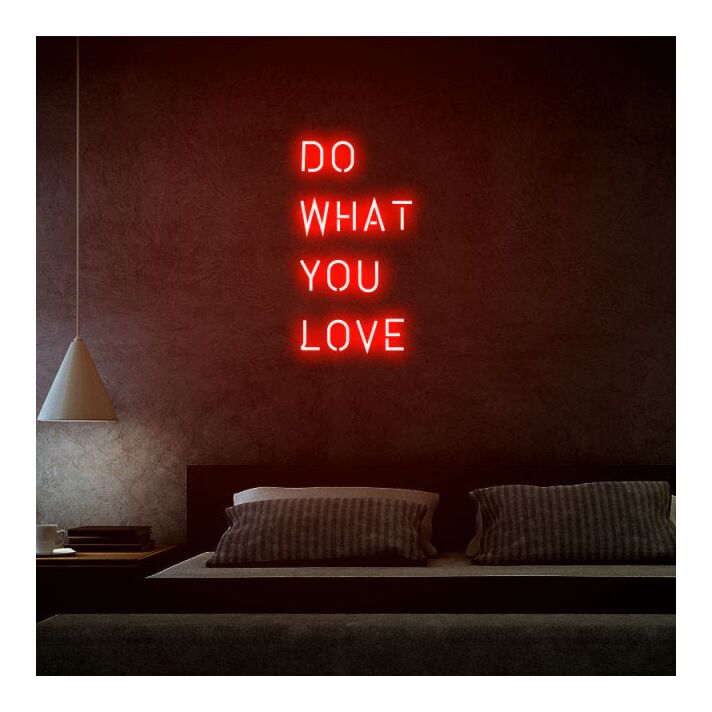 Do What You Love Motivational Neon for Creative Spaces