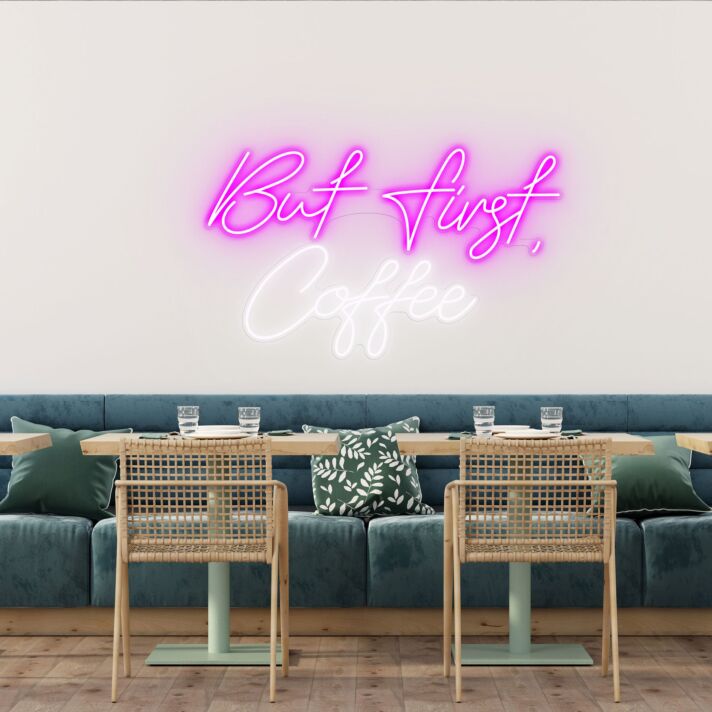 But First Coffee Prioritize Your Pleasure with Neon Sign