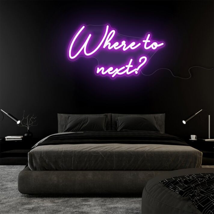 Where to next? Explore Possibilities with Adventurous Neon Sign