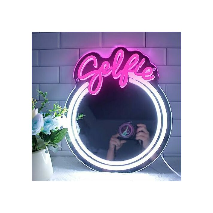 Selfie Circle LED Neon Mirror Light