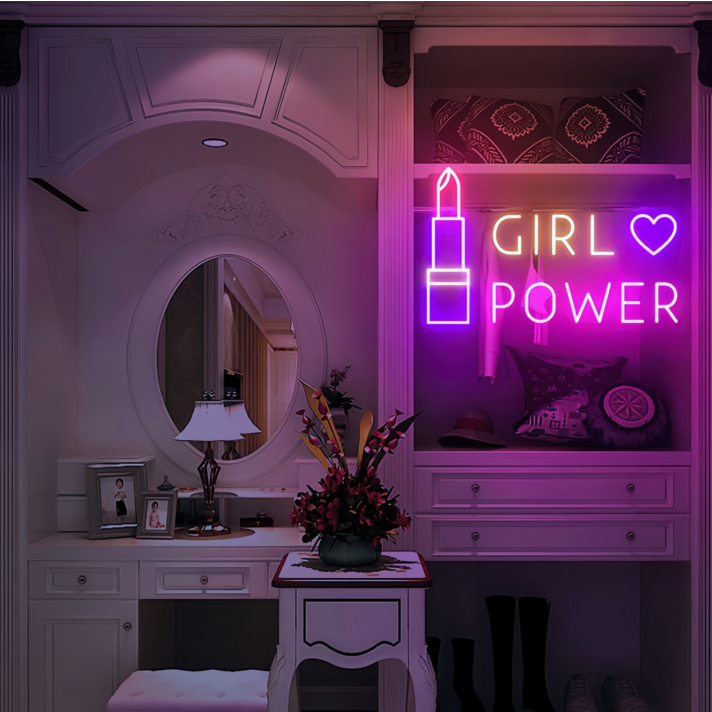 Girl Power Make up Neon Signs