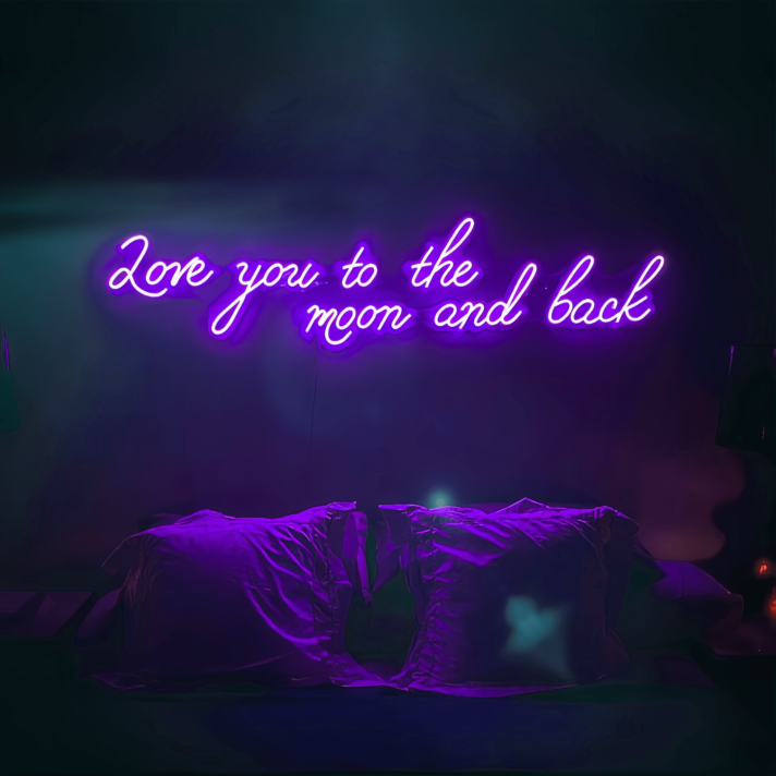 Love You to The Moon and Back Neon Sign: Illuminate Your Infinite Affection