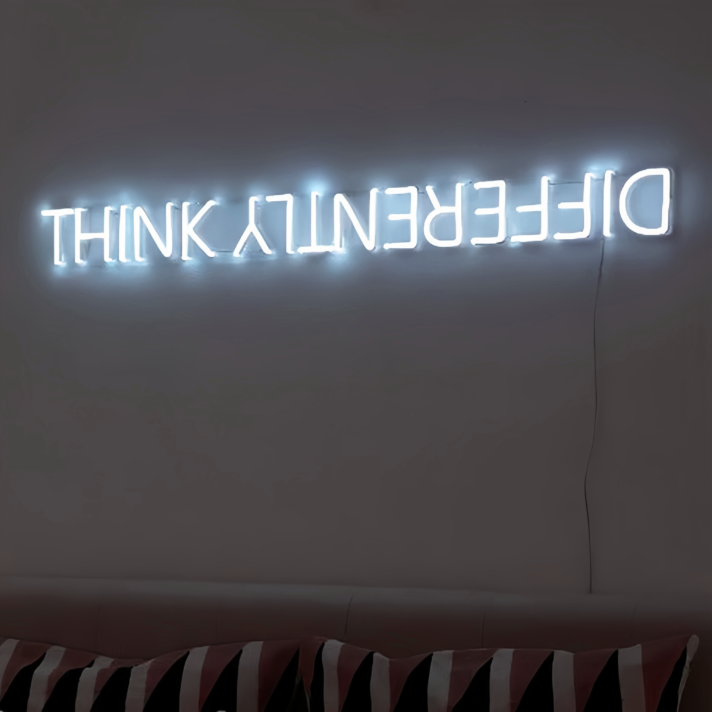 Think Differently: Illuminate Your Mind with Neon Brilliance