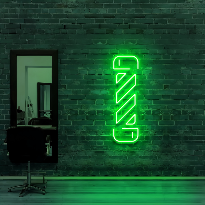 Barbershop Twister: Light Up Your Space with Neon Style
