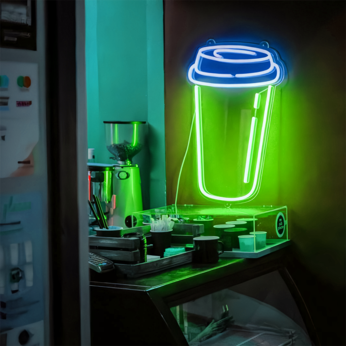 Coffee Cup: Add a Touch of Neon Caffeine to Your Space